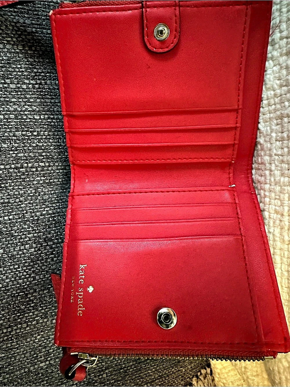 Kate Spade Red Zip Wallet - Picture 2 of 2
